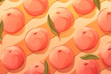 Peach cartoon illustration of a pattern with one break in the pattern