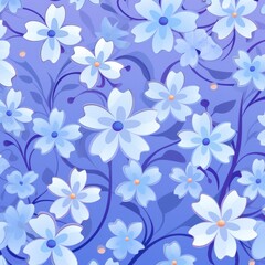 Periwinkle cartoon illustration of a pattern with one break in the pattern