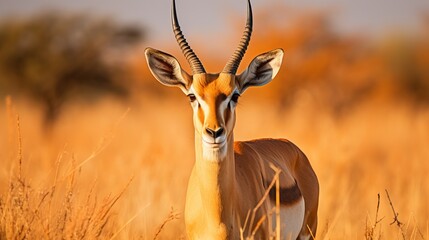 Majestic antelope portrait in natural wildlife habitat, animal photography