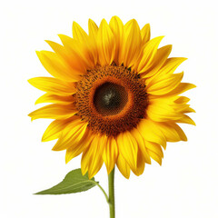 Sunflower Flower, isolated on white background