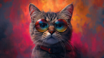 Feline fashion in sunglasses