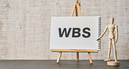There is word card with the word WBS. It is an abbreviation for Work Breakdown Structure as...