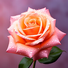 beautiful rose with water drops