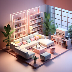 3d rendering of a room