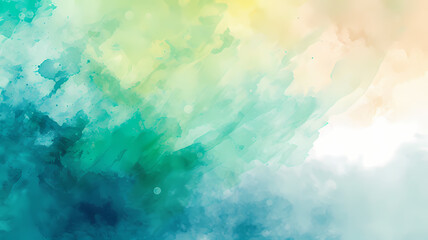 modern abstract soft colored background with watercolors and a dominant blue and green color