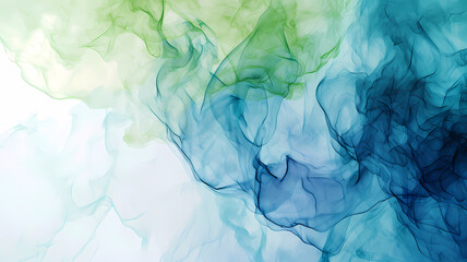 Fototapeta na wymiar modern abstract soft colored background with watercolors and a dominant blue and green color
