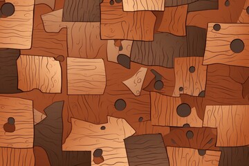 Rust cartoon illustration of a pattern
