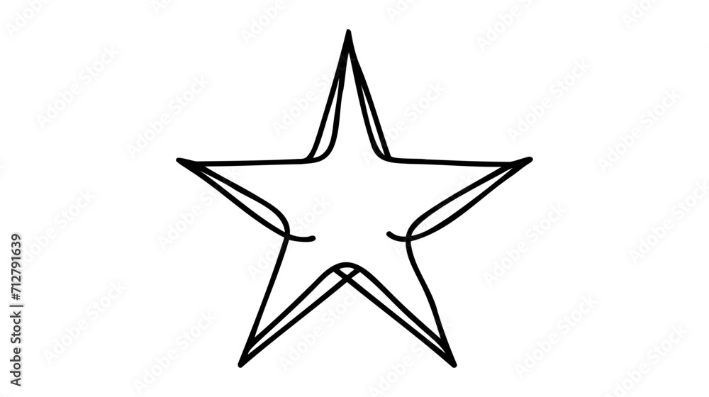 Poster star icon line continuous drawing vector. one line star icon vector background. star icon. continuou