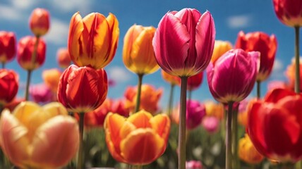 red and yellow tulips