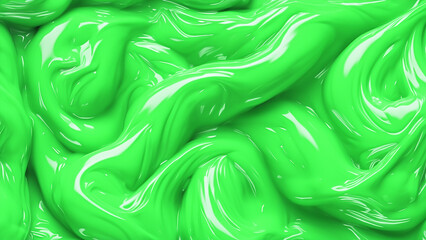 Green smooth slime background - Generative AI