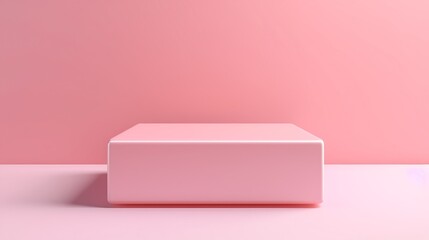 Highlight product with a podium on a vibrant pink background. Perfect for product presentations, mock-ups, showcasing cosmetic products, and creating or platform scene. Generative AI