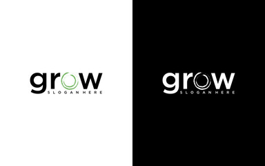 Modern growth logo design wordmark. graphic vector illustration. Symbol, icon, creative.