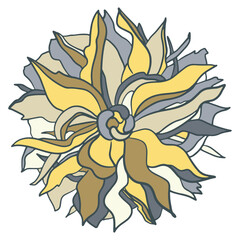 A hand-drawn vector spring flower. Flowers for design.