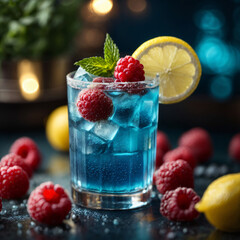 Sparkling Blue Raspberry Lemonade