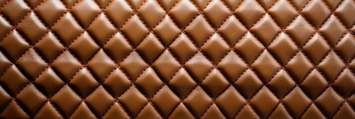 Fototapeta premium Brown leather background texture with captions for design and decor