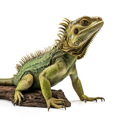 Obraz premium Basilisk isolated on white background