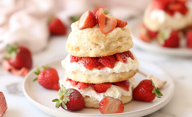 Obraz na płótnie Canvas Biscuit Strawberry Shortcake