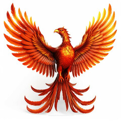 Obraz premium Phoenix isolated on white background