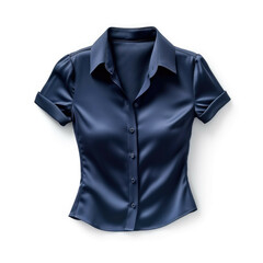 Navy Blue Blouse isolated on white background
