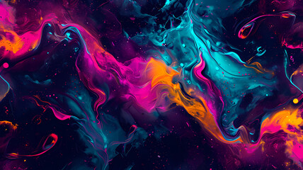abstract digital art background with neon colors