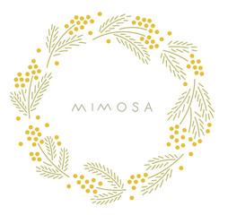 ミモザのフレーム