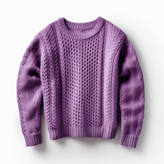 Purple Sweater isolated on white background