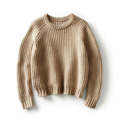 Beige Sweater isolated on white background