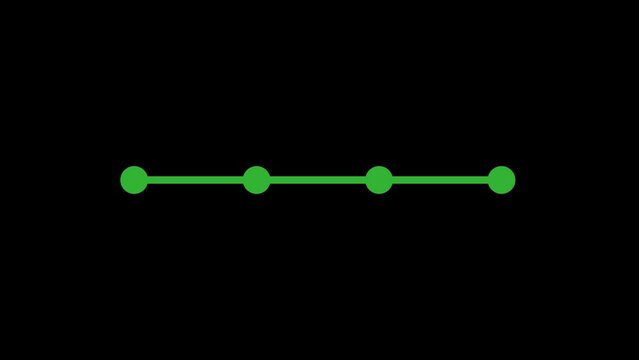 Line Progress 4 steps Animation with transparent background 