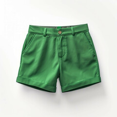 Green Shorts isolated on white background