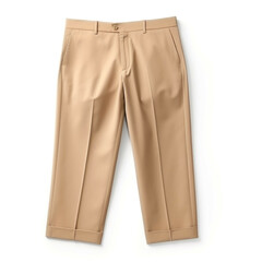 Beige Trousers isolated on white background