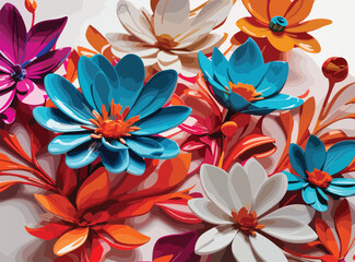 Vibrant Blossoms Celebrating the beauty of nature with a burst of colors!

