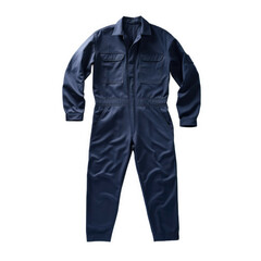 Naklejka premium Navy Blue Jumpsuit isolated on white background