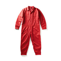 Red Jumpsuit isolated on white background