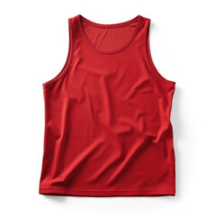 Red Tank Top isolated on white background