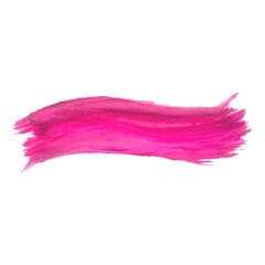 Pink watercolor brushstroke isolated on white background. Trendy brush stroke vector for pink ink, grunge background, banner, watercolor design. Brush stroke vector