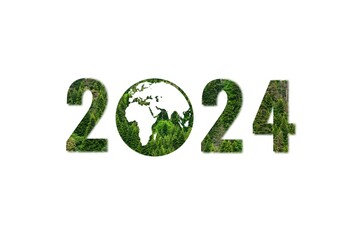 Happy Green 2024 New Year, sustainable environmental