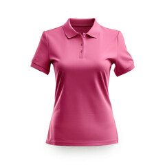 Pink Polo Shirt isolated on white background