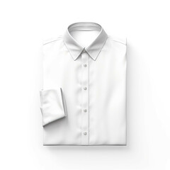 White Button-Down Shirt isolated on white background