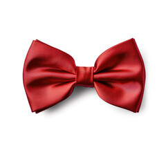 Red Bow Tie isolated on white background