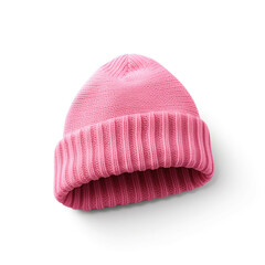 Pink Beanie isolated on white background