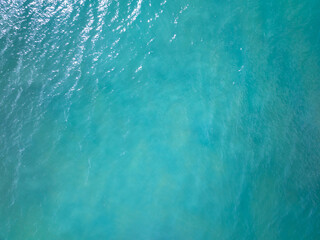 Top view tropical sea beach seascape,Waves texture  background,Summer sea waves nature background