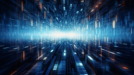 Abstract digital grid background with matrix of data for technology and innovation