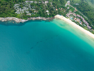 Amazing tropical sea beach landscape background,Summer sea seascape background,High angle view ocean nature background