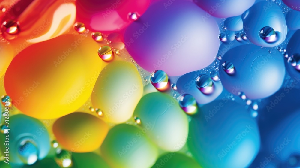 Poster this closeup image of a rainbow captures the beauty and complexity of color perception, as light is 