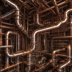 Intricate cooper pipes system