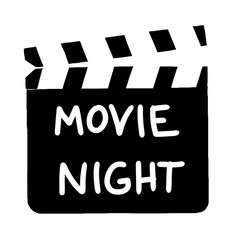 Obraz premium Clapperboard Movie Night