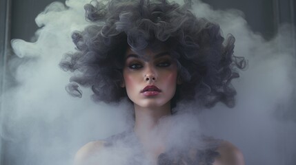 Intriguing smoke a series of fashion portraits adorned in smoky surroundings, provoking curiosity and fascination.
