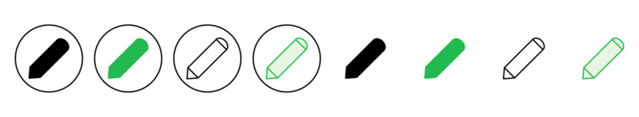 Pencil icon set. pen symbol. edit icon vector