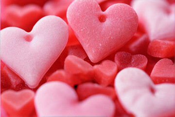 Obraz premium heart shaped candy hearts