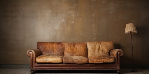 Old couch in lounge